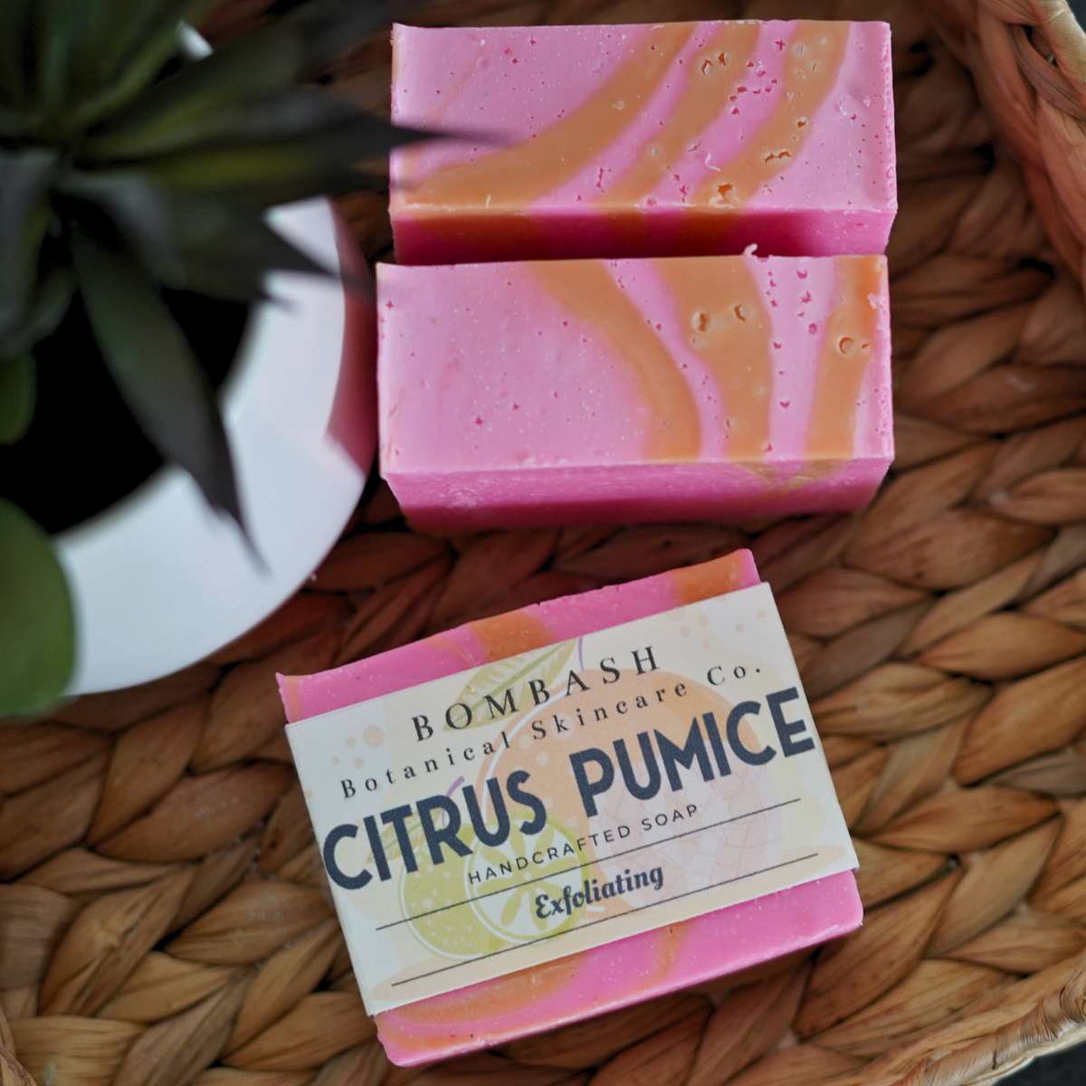 Citrus Pumice Vegan Bar Soap Bombash Botanical Skincare Co.